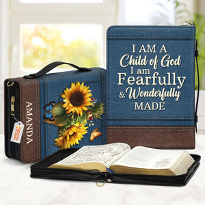 I Am A Child Of God Sunflower - Thoughtful Gift For Christians - Personalized Bible Covers - AT4082443