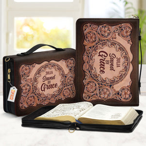 Saved By Grace - Beautiful Personalized Bible Covers - AT4081454