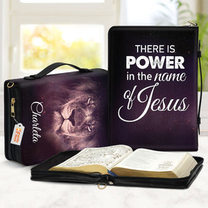 There Is Power In The Name Of Jesus - Scripture Gifts For Women Of God - Personalized Bible Covers - AT4082462