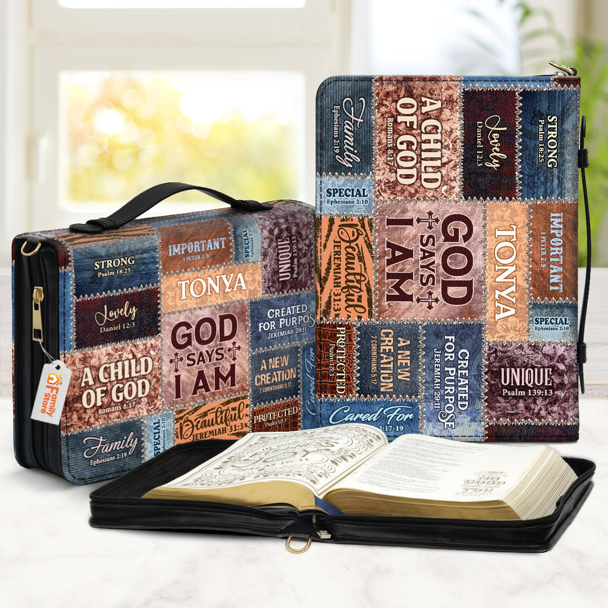 God Says I Am - Thoughtful Gift For Christians - Personalized Bible Covers - AT4080972