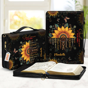 Sunflower God Says You Are - Awesome Personalized Bible Covers - AT4081233