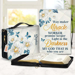 Way Maker And Miracle Worker - Personalized Bible Covers - AT4080601