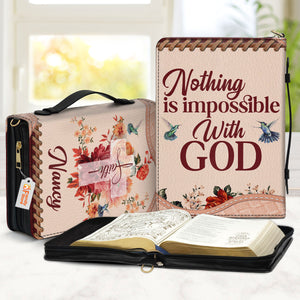 Nothing Is Impossible With God - Beautiful Personalized Bible Covers - AT4082459