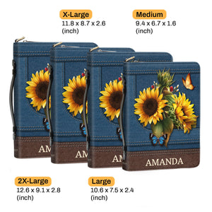 I Am A Child Of God Sunflower - Thoughtful Gift For Christians - Personalized Bible Covers - AT4082443