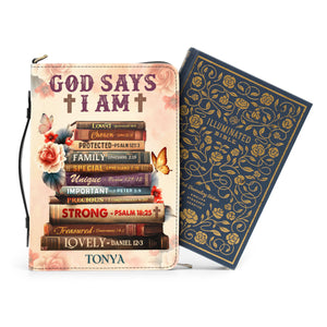 God Says I Am - Scripture Gifts For Women Of God - Personalized Bible Covers - AT4080969