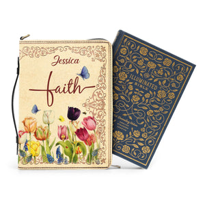 Flower Delight Yourself In The Lord - Unique Personalized Bible Covers - AT4082440