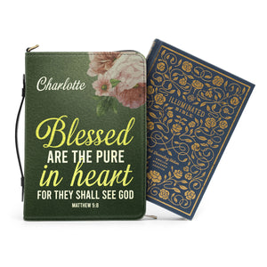 Blessed Are The Pure In Heart Matthew 5:8 - Thoughtful Gift For Christians - Personalized Bible Covers - AT4080845