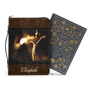 Special Jesus The Man On The Cross Never Stops Loving - Thoughtful Gift For Christians - Personalized Bible Covers - AT4081417