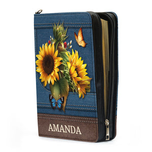 I Am A Child Of God Sunflower - Thoughtful Gift For Christians - Personalized Bible Covers - AT4082443