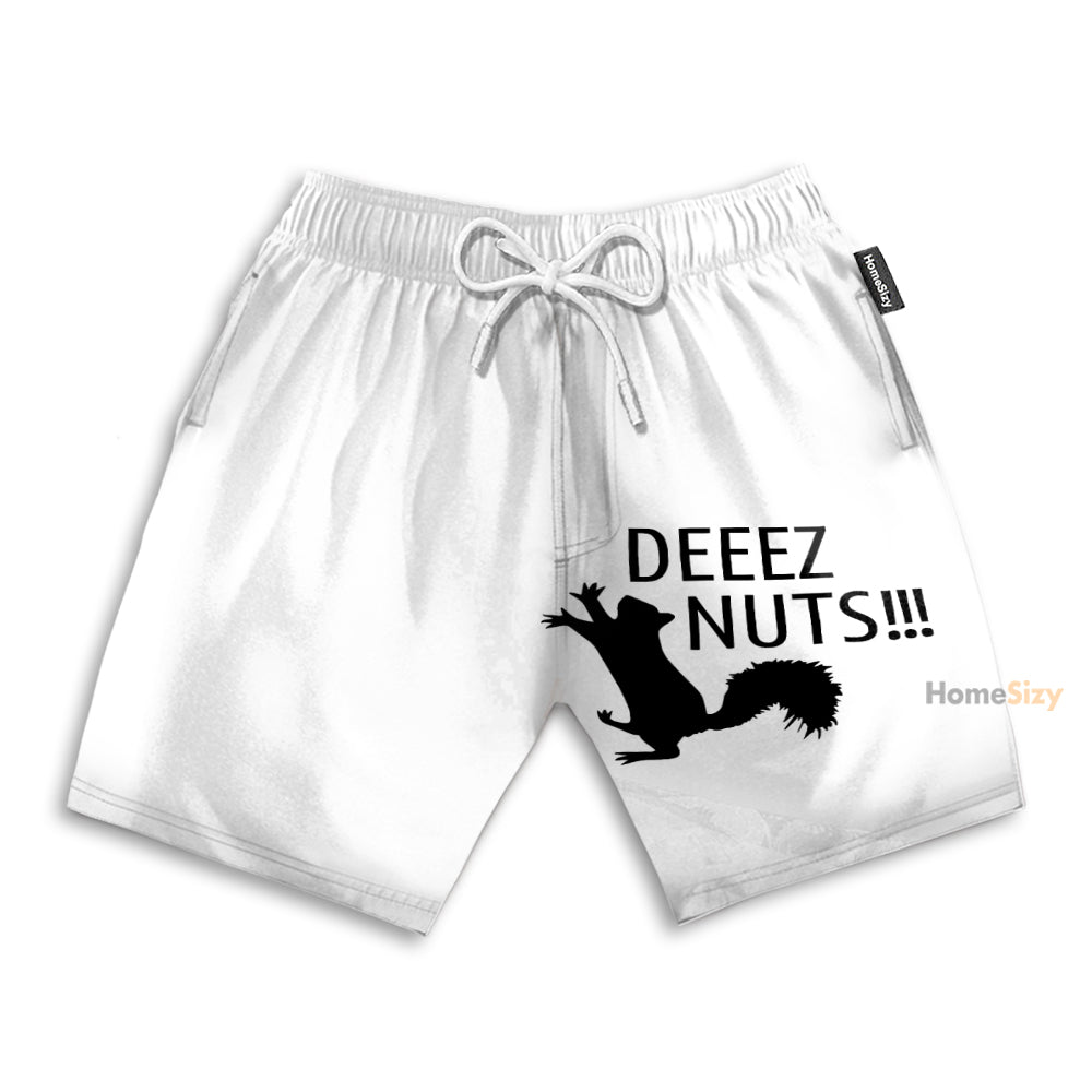 Deeez Nuts Squirrel Funny - Beach Shorts