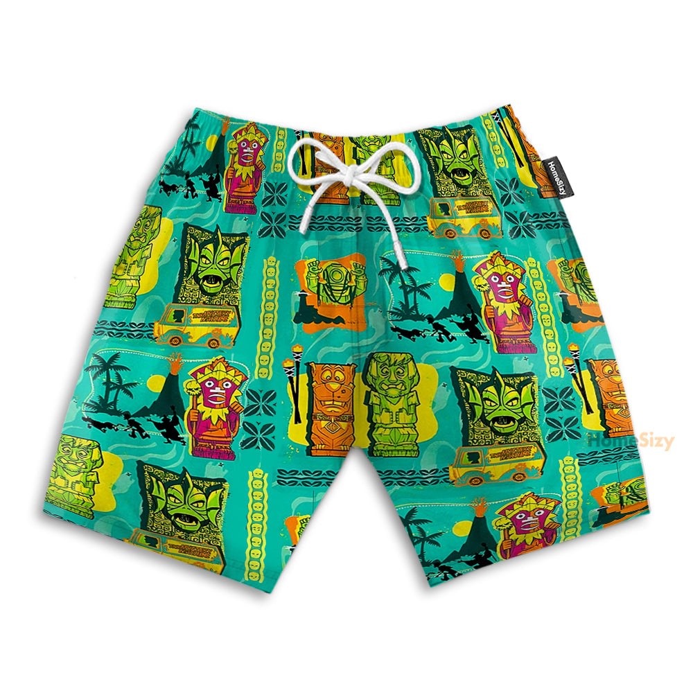 Scooby Doo Movie x Tiki Cosplay Costume - Beach Shorts