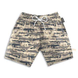 Gun Camouflage Pattern - Beach Shorts