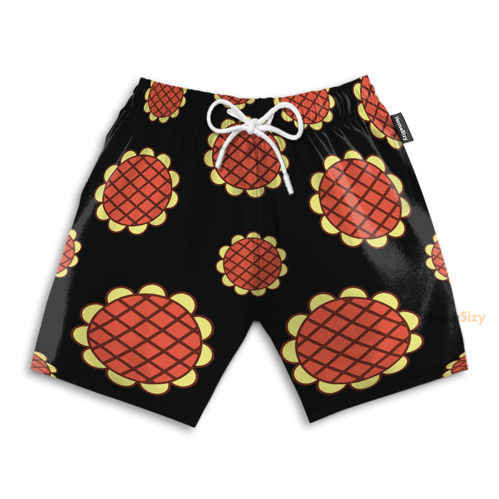 Dressrosa Sunflower Luffy Cosplay Costume - Beach Shorts