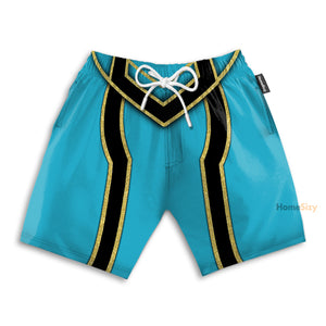 Power Rangers Mystic Force Blue Cosplay Costume - Beach Shorts