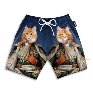 Napoleon Persian Cat Funny - Beach Shorts