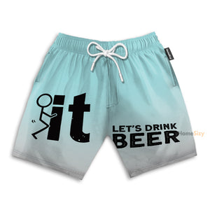 Let's Drink Beer Funny - Beach Shorts