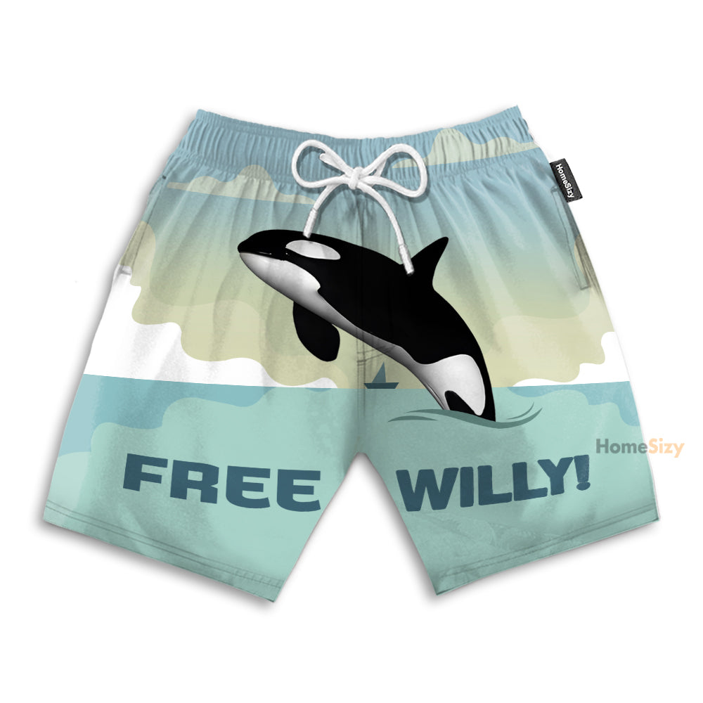 Free Willy Movie Cosplay Costume - Beach Shorts