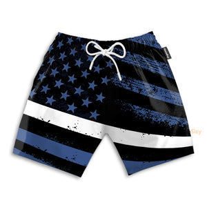 Emergency Medical American Flag - Beach Shorts