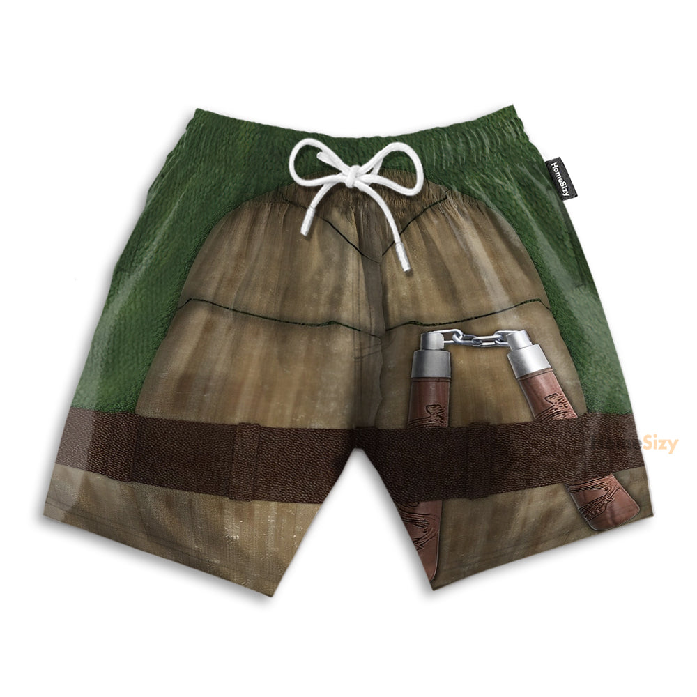 TMNT Michelangelo Mike Mikey Cosplay Costume - Beach Shorts