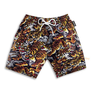 One Hundred Tigers Japanese Style - Beach Shorts