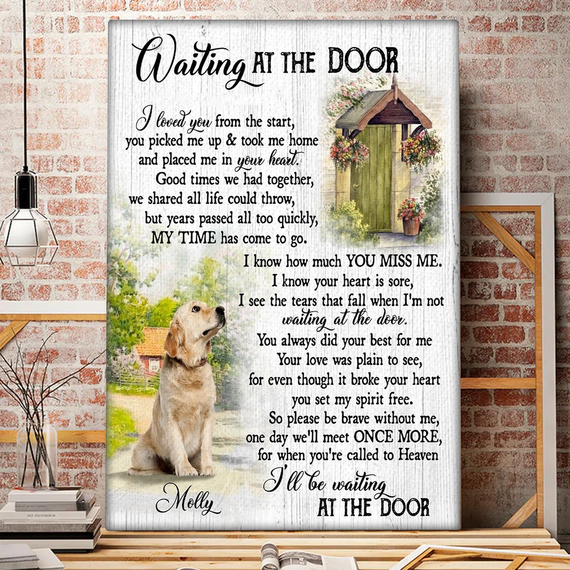 Avis89 Pet Waiting At The Door - Personalized Canvas