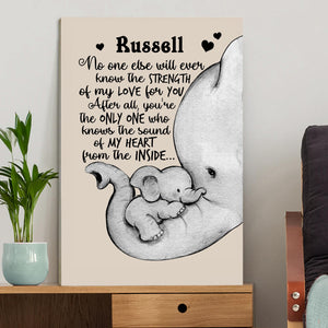 Personalized Custom Name No One Else Will Ever Know The Strength Elephant Canvas