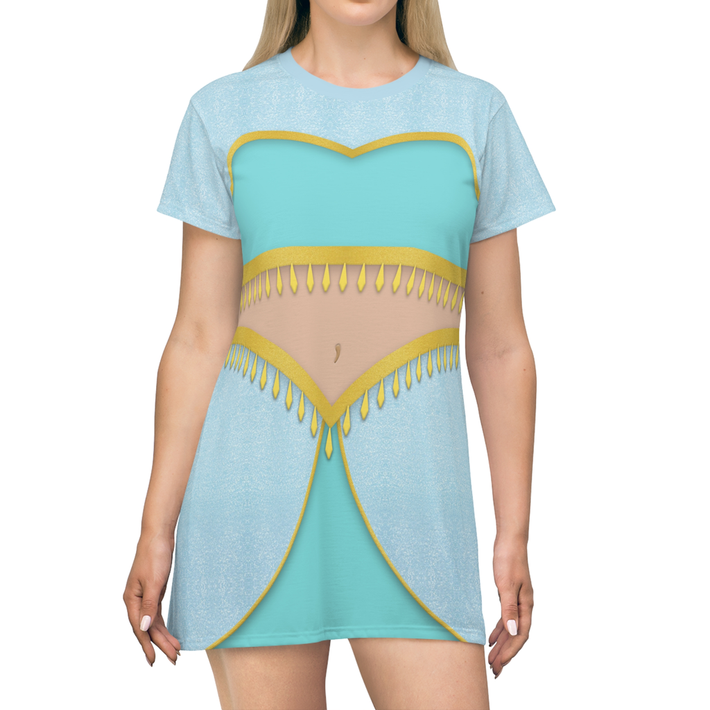 Jasmine Aladdin Cosplay Costume - Tshirt Dress