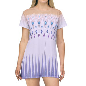 Elsa Frozen 3 Cosplay Costume - Tshirt Dress