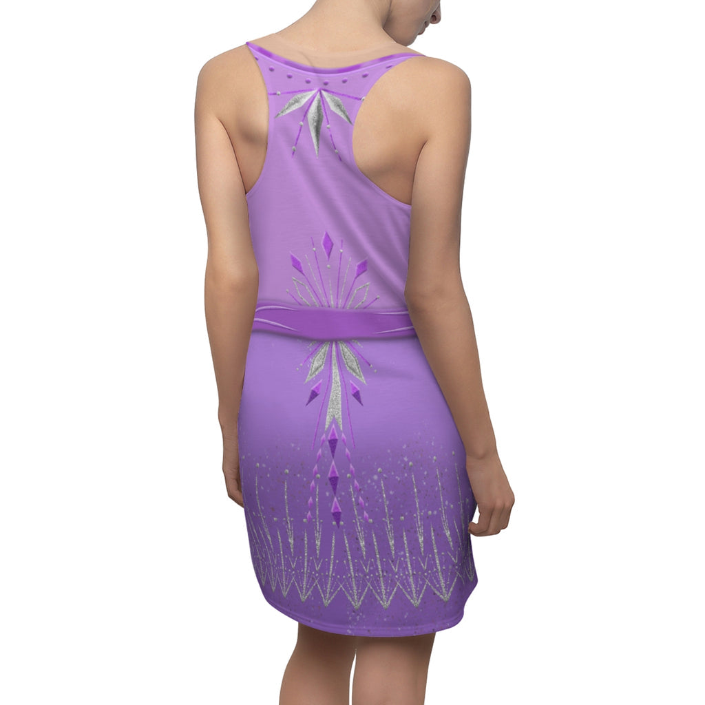 Queen Elsa Purple Ceremony Frozen 2 Cosplay Costume - Racerback Dress