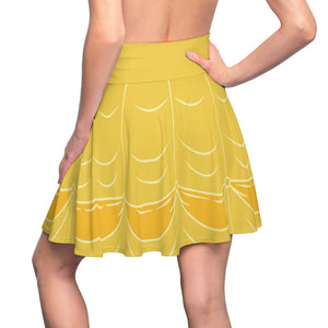 Beauty And The Beast Belle Yellow Ball Cosplay Costume - Skater Skirt