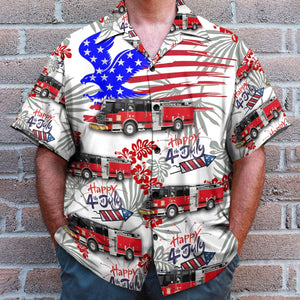 Schaumburg, Illinois, Schaumburg Fire Department, 4Th Of July Hawaiian Shirt