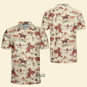 Avis89 Western Retro Cowboy - Men Polo Shirt 