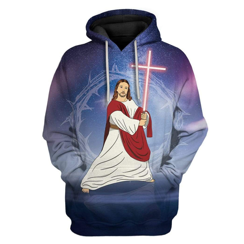 Sky Jesus In Galaxy Purple - Hoodie