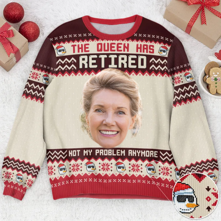 The Legend Has Retired - Gift For Grandparents, Dad, Mom - Personalized Ugly Christmas Sweater