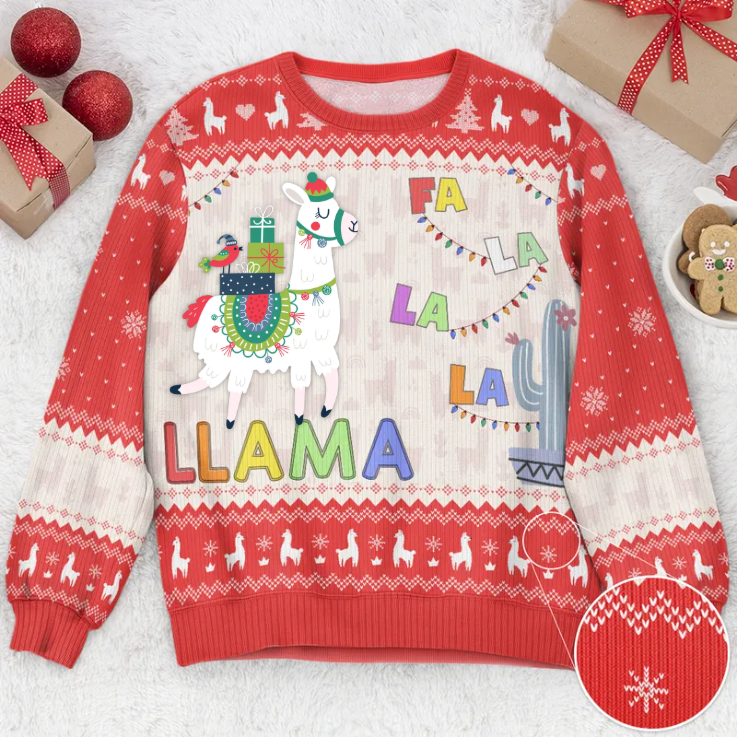 Fa La La La Llma - Personalized Ugly Sweater