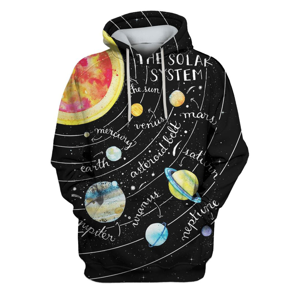 The Solar System Black Universe - Hoodie