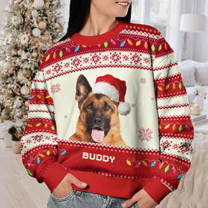 Custom Photo Pet Is Your Best Friend- Dog & Cat Personalized Ugly Sweatshirt - Christmas Gift For Pet Owners, Pet Lovers