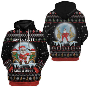 Christmas Santa Floss Like A Boss - Hoodie