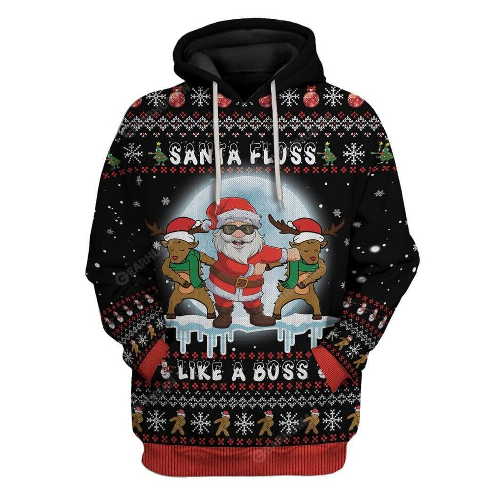 Christmas Santa Floss Like A Boss - Hoodie