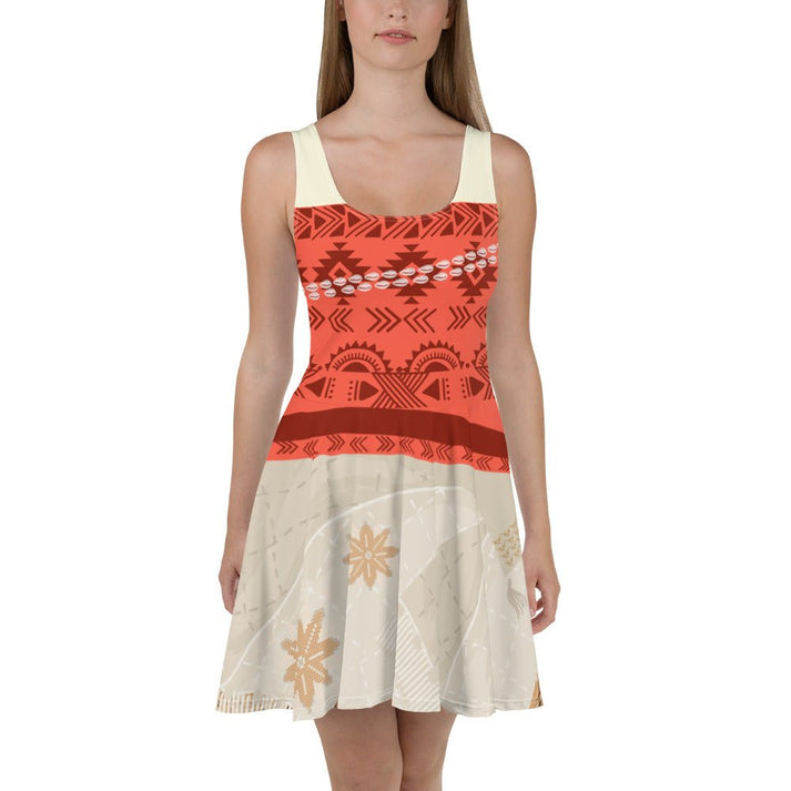 where the ocean meets the sea skater dresswrong lever clothingadult moana dresscostumedisney cosplay 833289