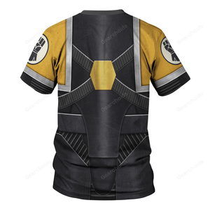 Pre-Heresy Imperial Fists In Mark IV Maximus Power Armor - Costume Cosplay T-shirt