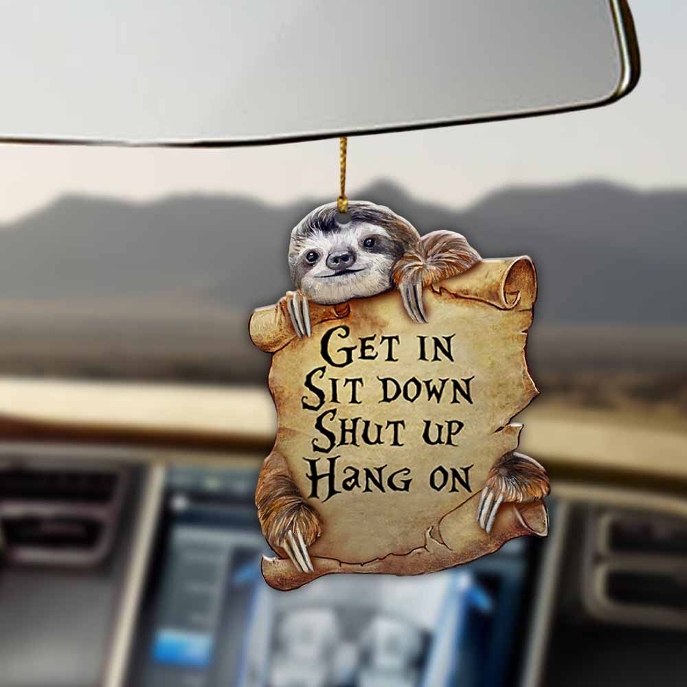 Sloth get in sloth lover two sided ornament