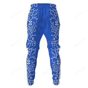 Elvis Blue Swirl - Costume Cosplay Hoodie Sweatshirt Sweatpants