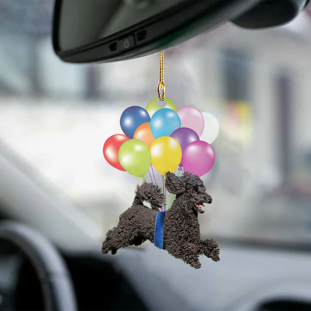 Black Poodle Fly With Bubbles - Gift For Dog Lover