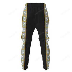 Elvis Armadillo suit in Blue on Black - Costume Cosplay Hoodie Sweatshirt Sweatpants