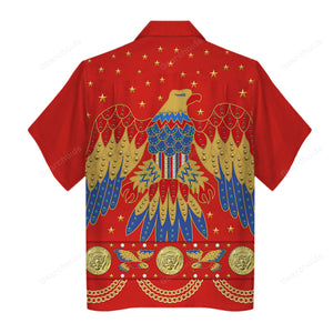 Elvis Eagle Red - Costume Cosplay Hawaiian Shirt