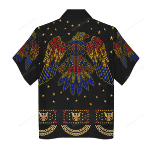 Elvis Aloha From Black Ground - Costume Cosplay Hawaiian Shirt