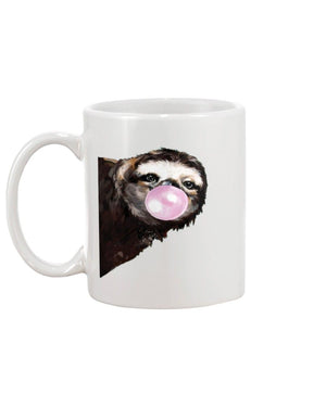 Sloth Blowing Bubble Gum Mug White 11Oz