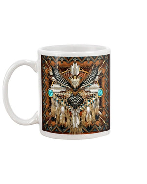 Eagle Brown native dreamcatcher Mug White 11Oz