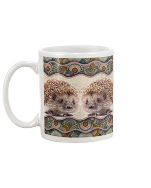 Hedgehog Boho Pattern Mug White 11Oz